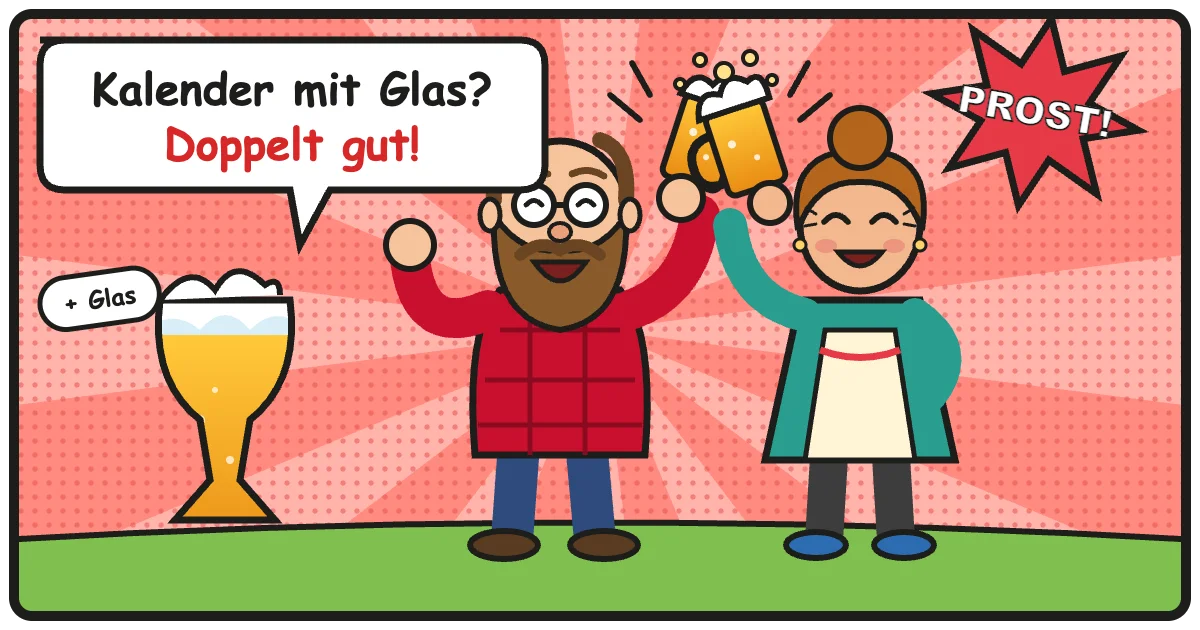 Comic: Kalender mit Glas? Doppelt gut! – Bier Adventskalender mit Glas