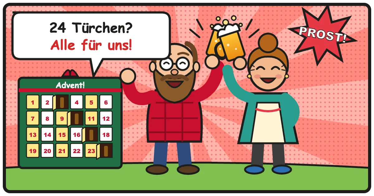 Comic: 24 Türchen? Alle für uns! – Bier Adventskalender