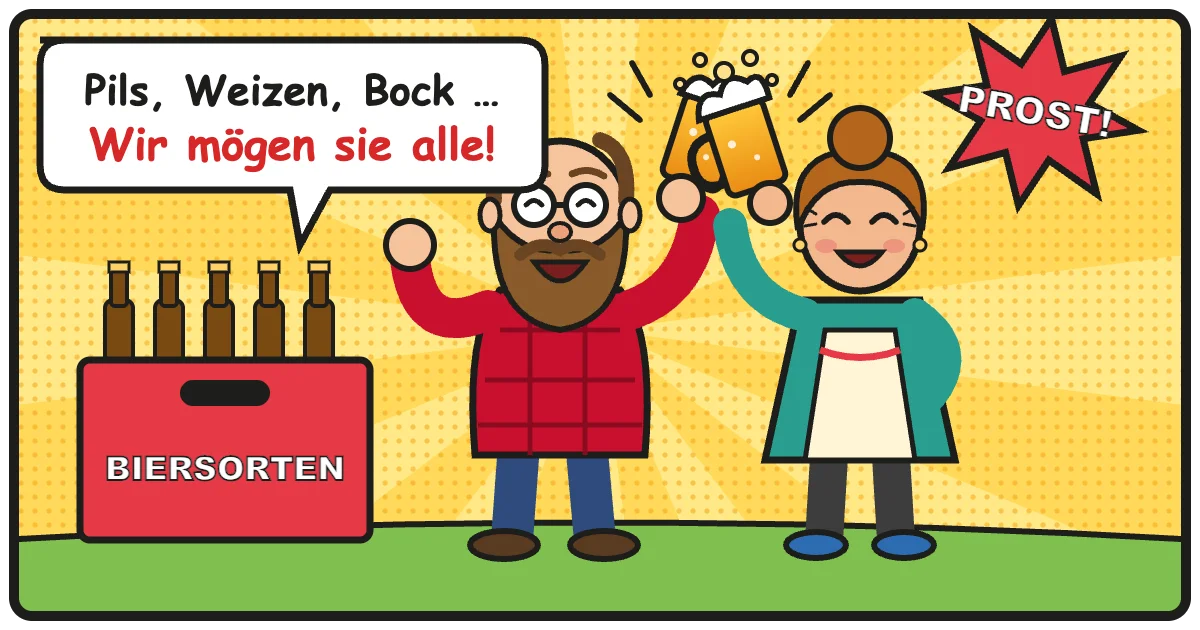 Comic: Pils, Weizen, Bock … Wir mögen sie alle! – Biersorten