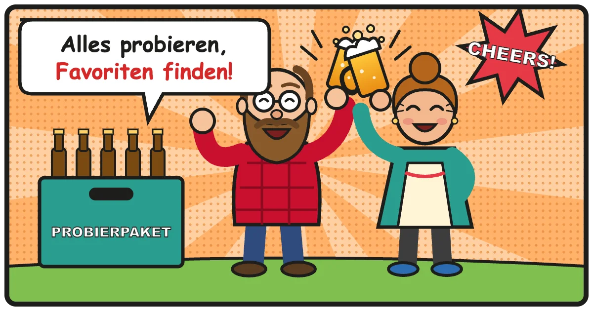 Comic: Alles probieren, Favoriten finden! – Craft Beer Probierpakete