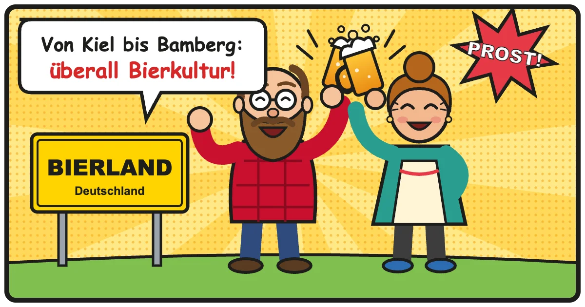Comic: Von Kiel bis Bamberg: überall Bierkultur! – Deutsche Bierregionen
