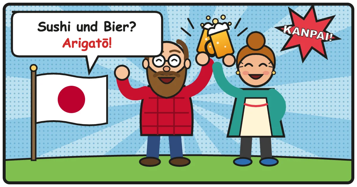 Comic: Sushi und Bier? Arigatō! – Japanisches Bier