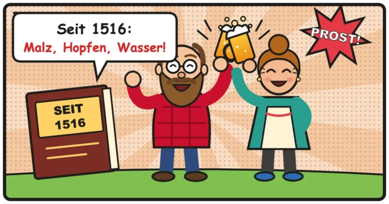 Comic: Seit 1516: Malz, Hopfen, Wasser! – Reinheitsgebot & Biergeschichte