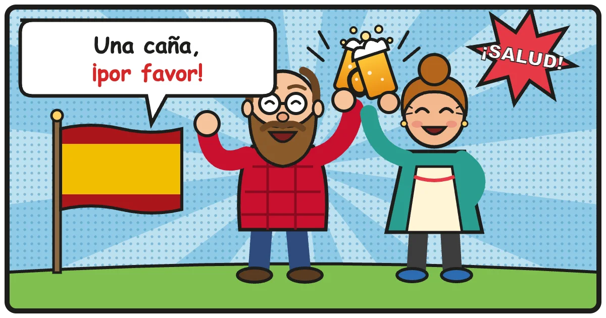 Comic: Una caña, ¡por favor! – Spanisches Bier